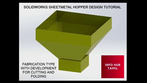 sheet metal hopper|solidworks hopper design.